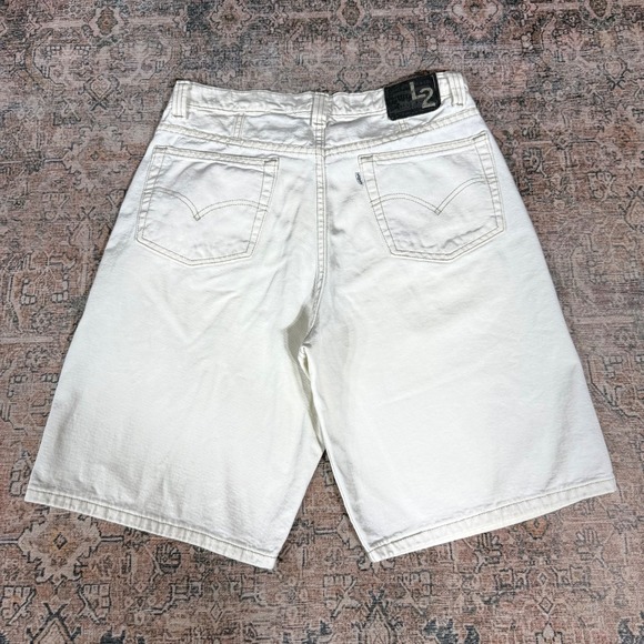 Levi's Other - Rare 90s Levi's Sample Garment‎ Shorts White Denim USA Made Men's 32 Scovill Zip